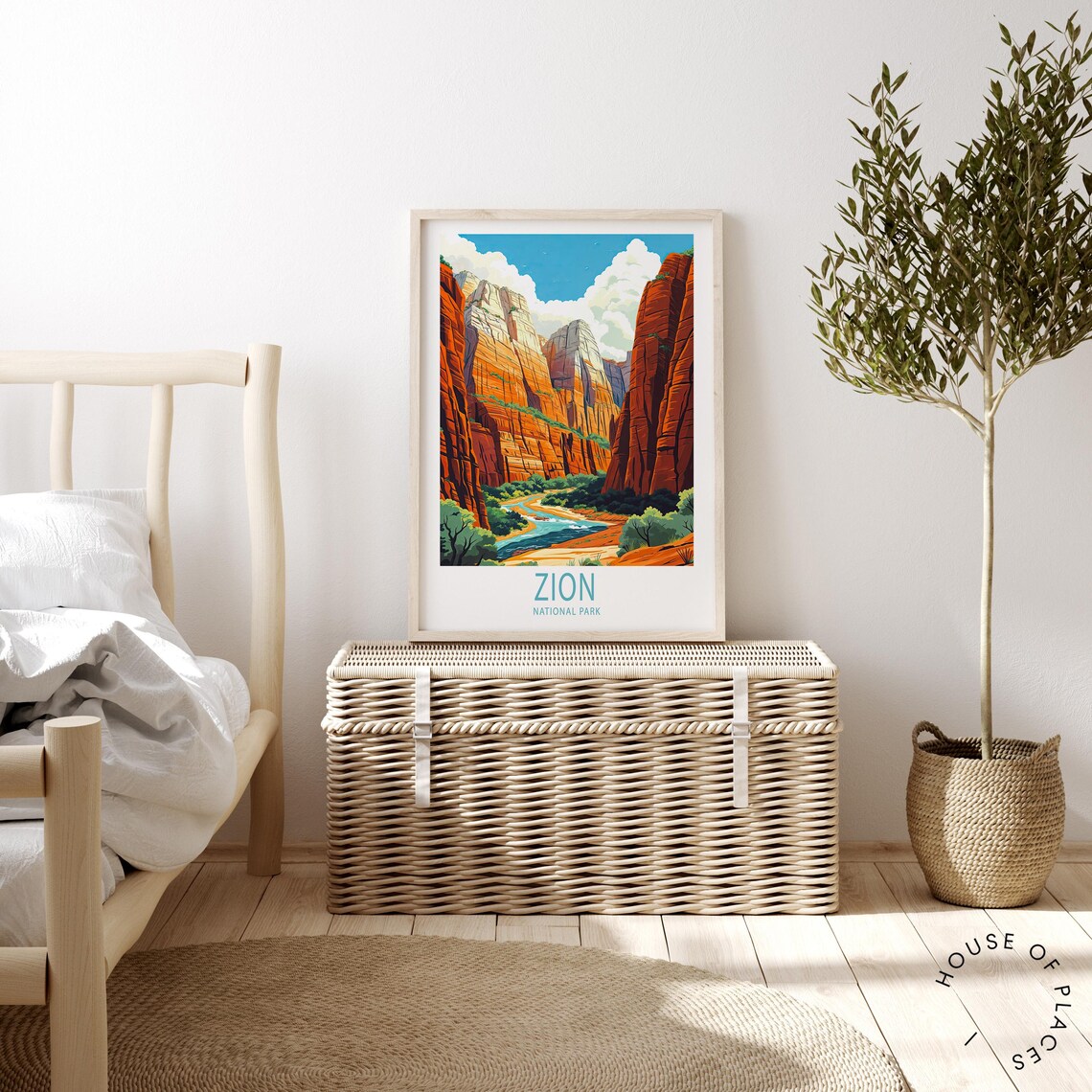 Zion National Park Travel Poster, Utah Park - Image 4