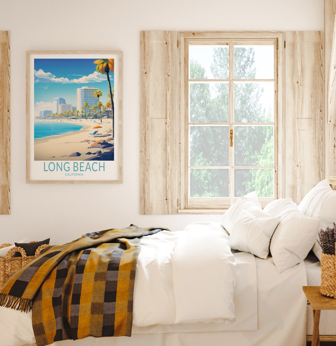 Long Beach Travel Poster Long Beach California Wall Art California Travel Print City Personalised Gifts Travel Gifts - Image 2