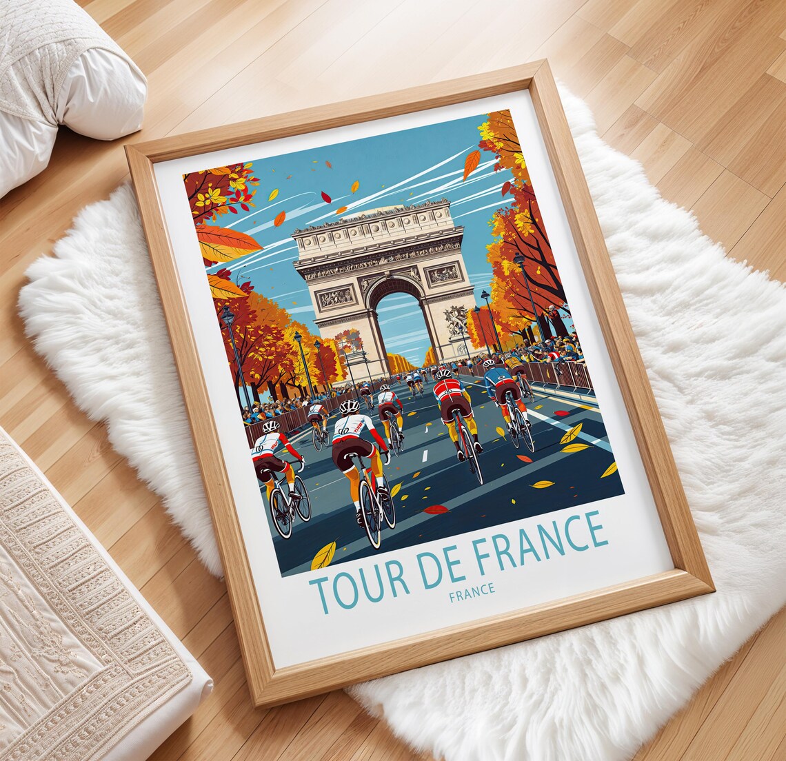 Tour De France Travel Poster, France Bicycle Race - Image 3