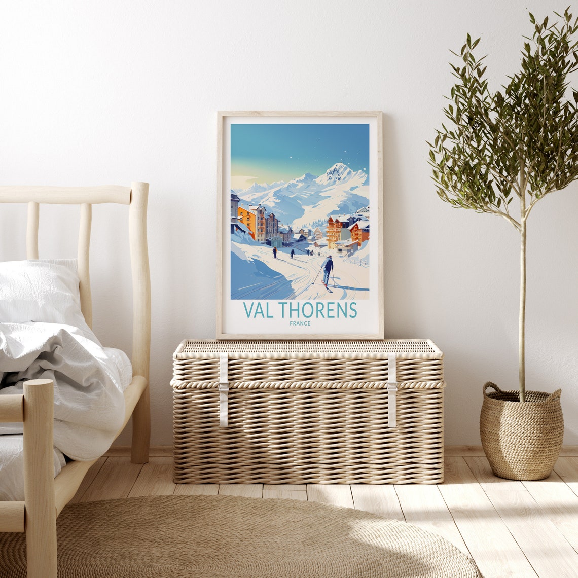 Val Thorens France Travel Poster Val Thorens France Poster Print France Custom Travel Print Personalized Travel Poster Birthday Gifts - Image 3