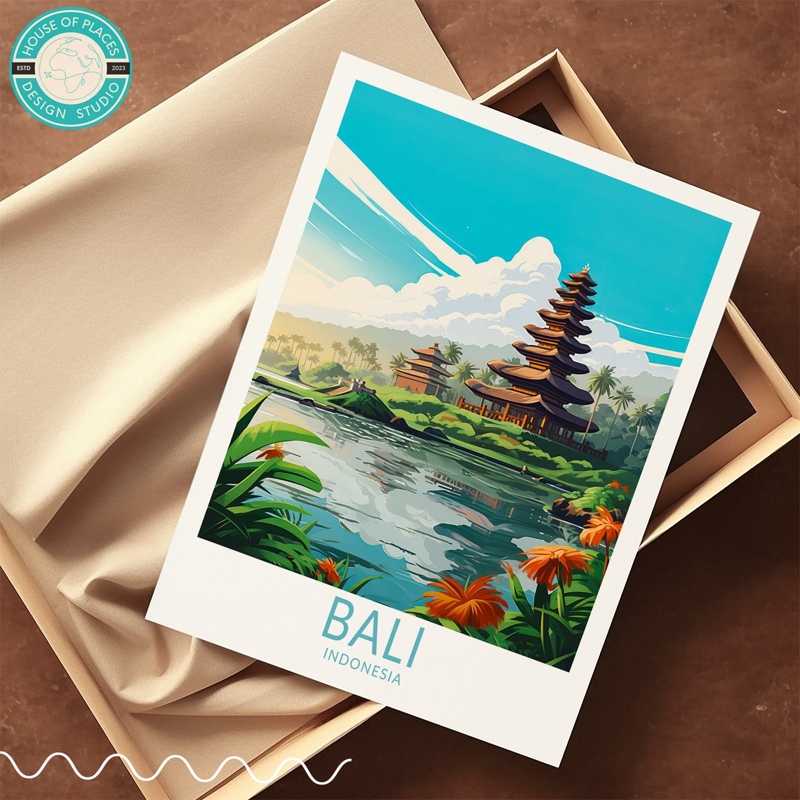 Bali Indonesia Travel Poster Indonesia City Wall Art Bali Island Travel Print Indonesia Gifts Home Decor Honeymoon Gifts - Image 2