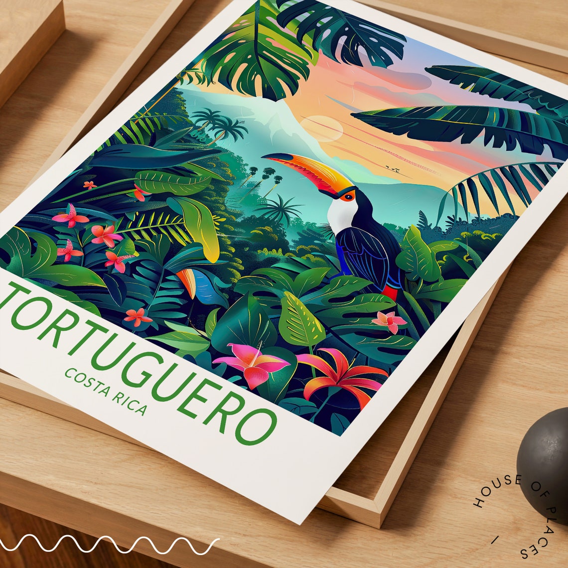 Tortuguero Travel Poster Costa Rica Wall Art Tortuguero Print Costa Rica Travel Home Decor Birthday Present Personalsied Gifts - Image 3