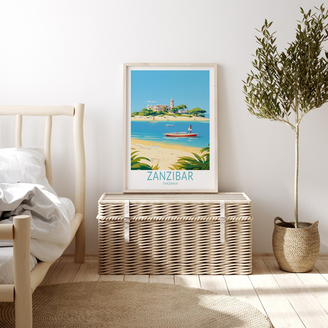 Zanzibar Travel Poster Zanzibar Tanzanian Travel Wall Decor Zanzibar Coast Wall Art Birthday Travel Gifts Personalized Traveler Poster - Image 3