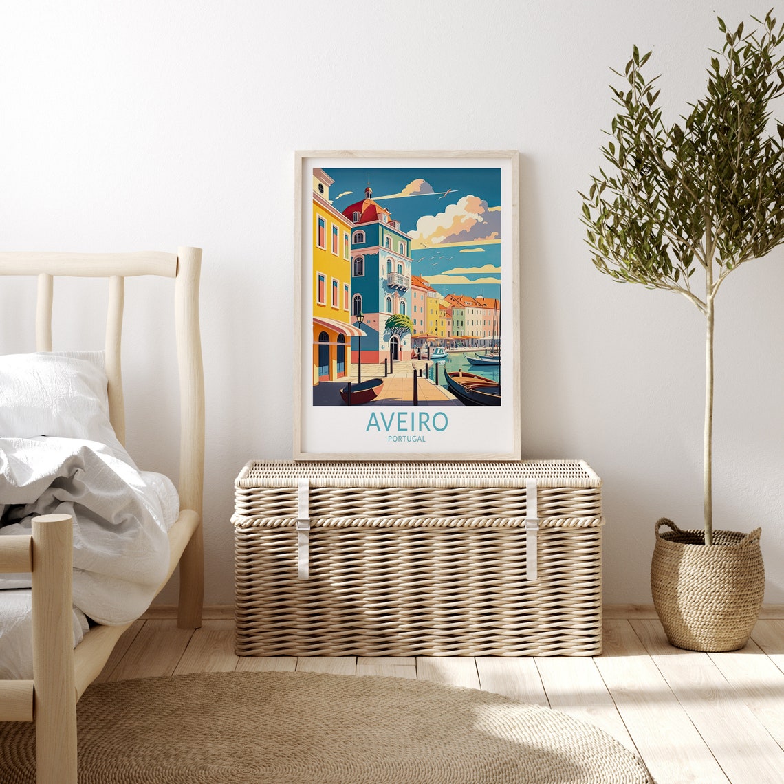 Aveiro City Portugal Travel Poster Aveiro Travel Poster Print Aveiro Wall Art Aveiro City Wall Art Gallery Birthday Presents - Image 3