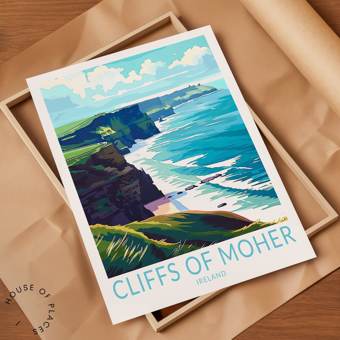 Cliffs Of Moher Coast Travel Poster, Ireland - Image 2