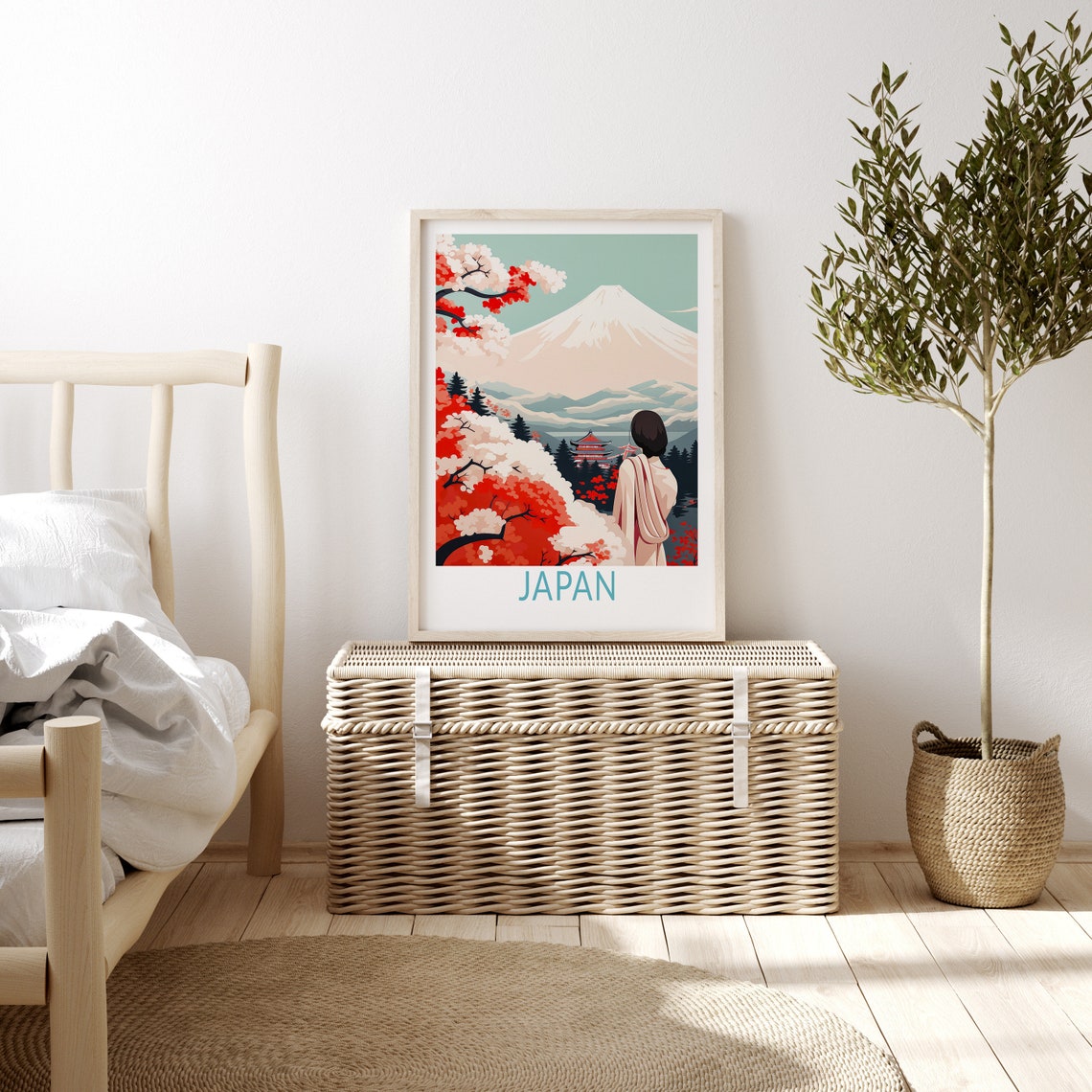 Japan Wall Art Travel Kyoto Travel Fuji Wall Art Japanese Poster Japanese Minimalist Print Japanese Trinational Wall Art - Image 3