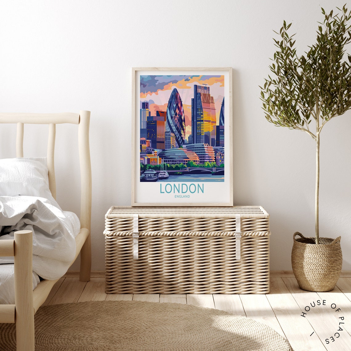 London United Kingdom Travel Poster London England Wall Art England City Print United Kingdom Travel Gifts Wedding Present - Image 4