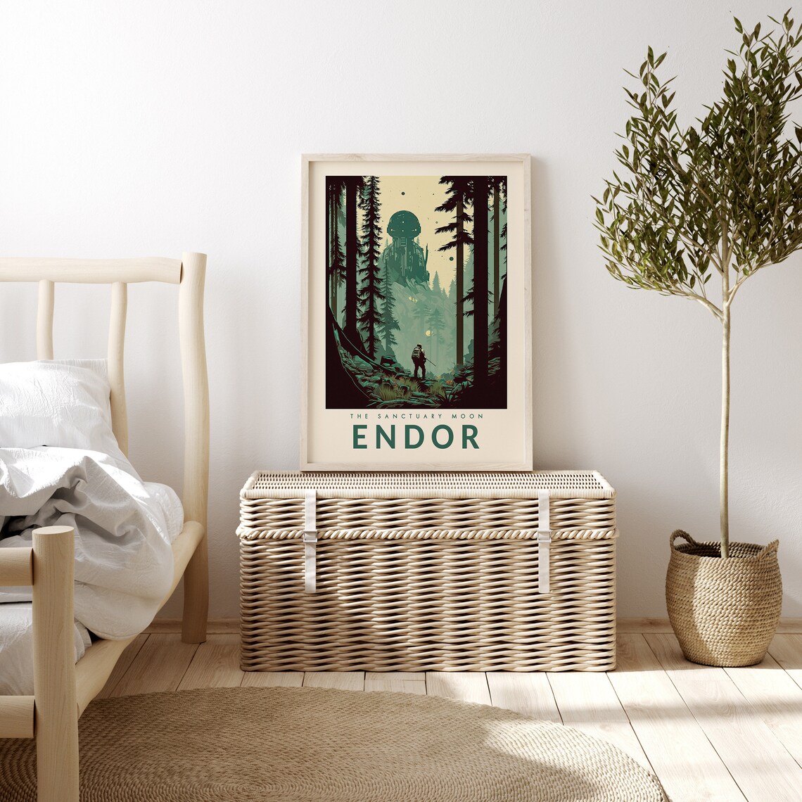 Star Wars Endor Retro Travel Poster Print - Image 3
