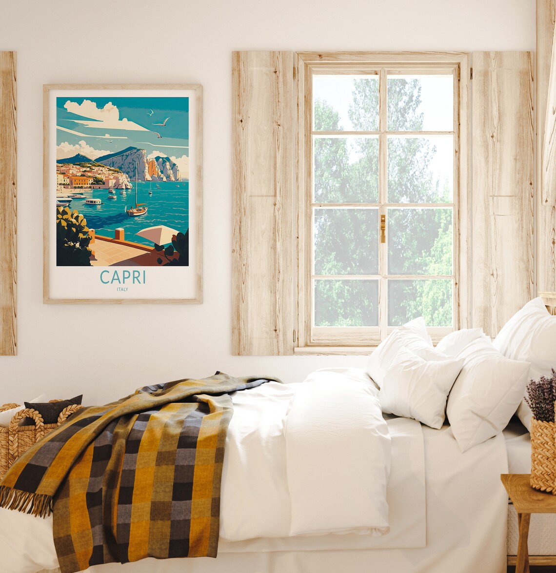 Capri Travel Poster, Italy Travel Wall Art - Image 2