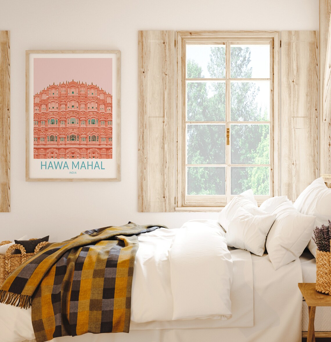 Hawa Mahal India Travel Poster, Palace Wall Decor - Image 2