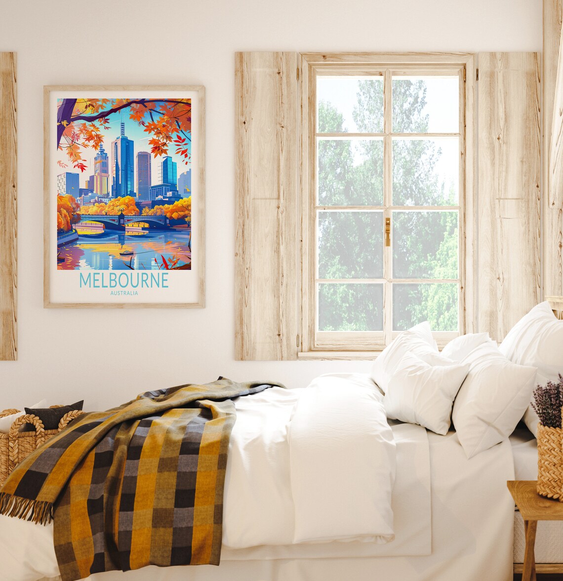 Melbourne Australia Travel Poster, City Wall Art Decor - Image 3