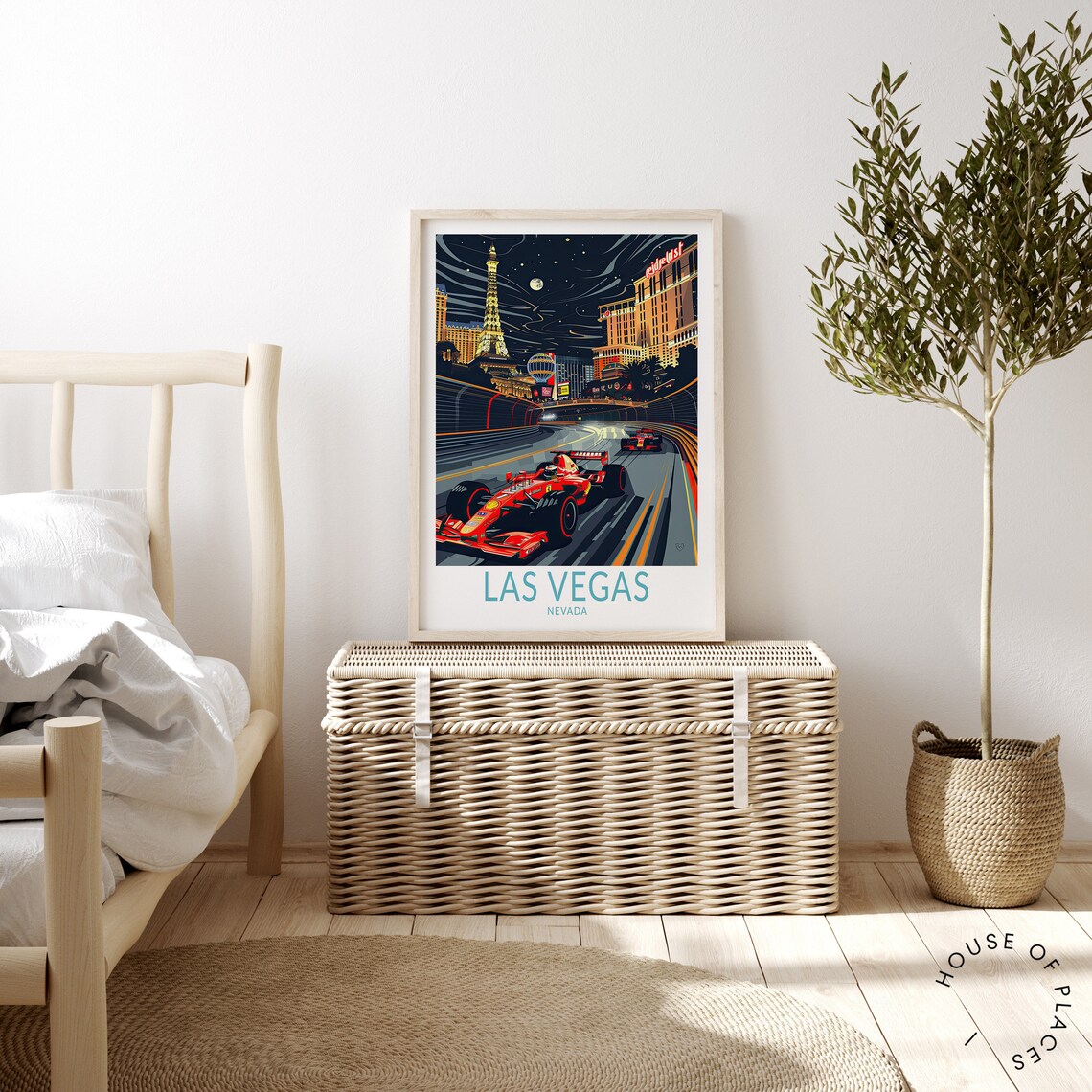 Las Vegas Travel Poster Nevada Travel Wall Art Las Vegas Nevada Print Custom City Travel Poster Birthday Present Home Decor - Image 3