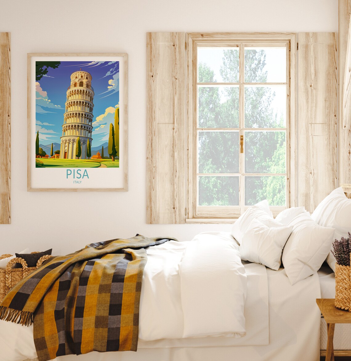 Pisa Italy Travel Poster, City Travel Art Print - Image 2
