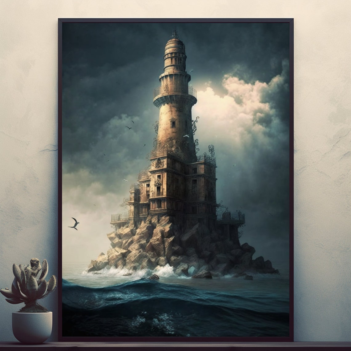 Lighthouse Beautiful Nature Posters Prints Wall Art Modern Home Room Bar Decor Painting Unframed