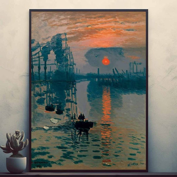 Impression Sunrise Posters Prints Wall Art Modern Home Room Bar Decor Painting Unframed