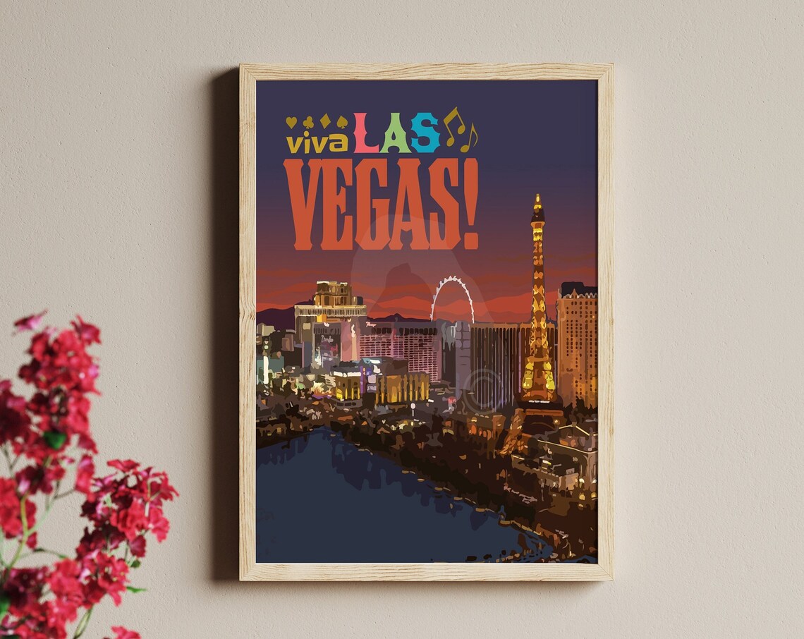 Las Vegas Nevada Vintage Travel Poster, Art Print