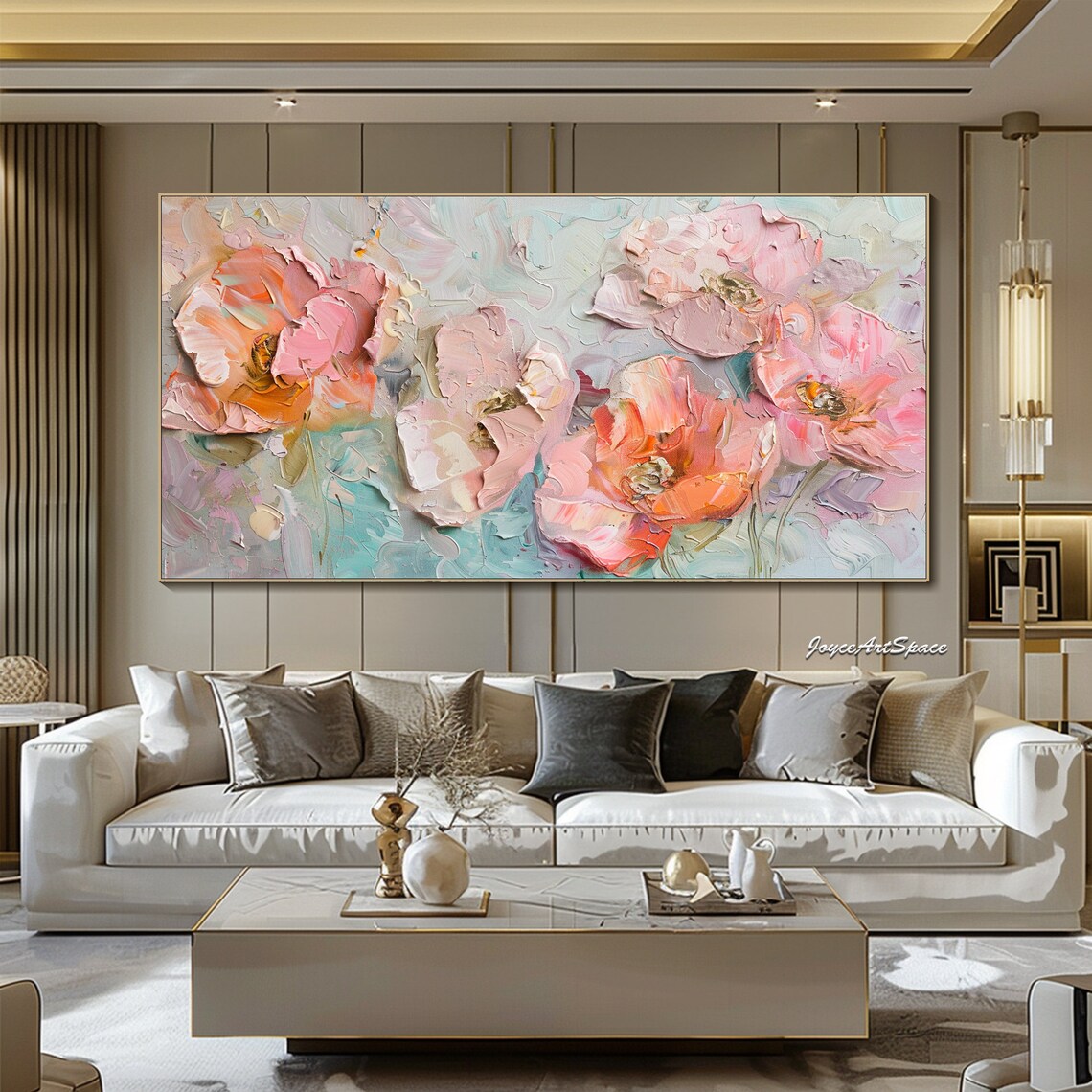 Abstract Textured Flower Painting, Boho Floral Art Print - Image 5