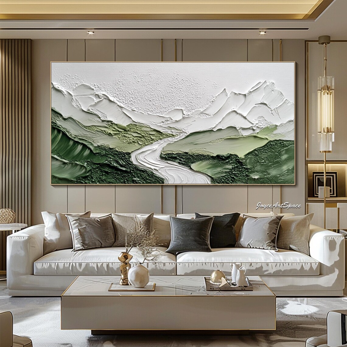 Abstract Mountain Wall Art Print, Bedroom Decor - Image 3