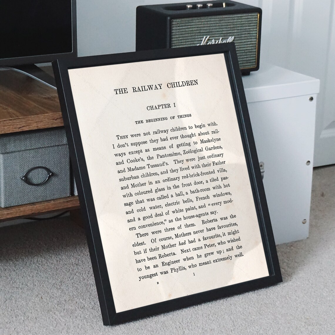 The Railway Children Edith Nesbit First Page Chapter One Literary Poster - Image 2