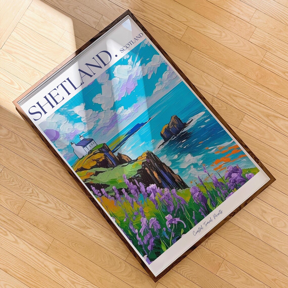 Shetland Islands Travel Poster, Scottish Coastal Decor - Image 5