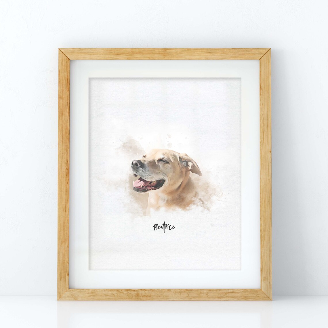 Custom Pet Portrait Pet Memorial Art Print - Image 2