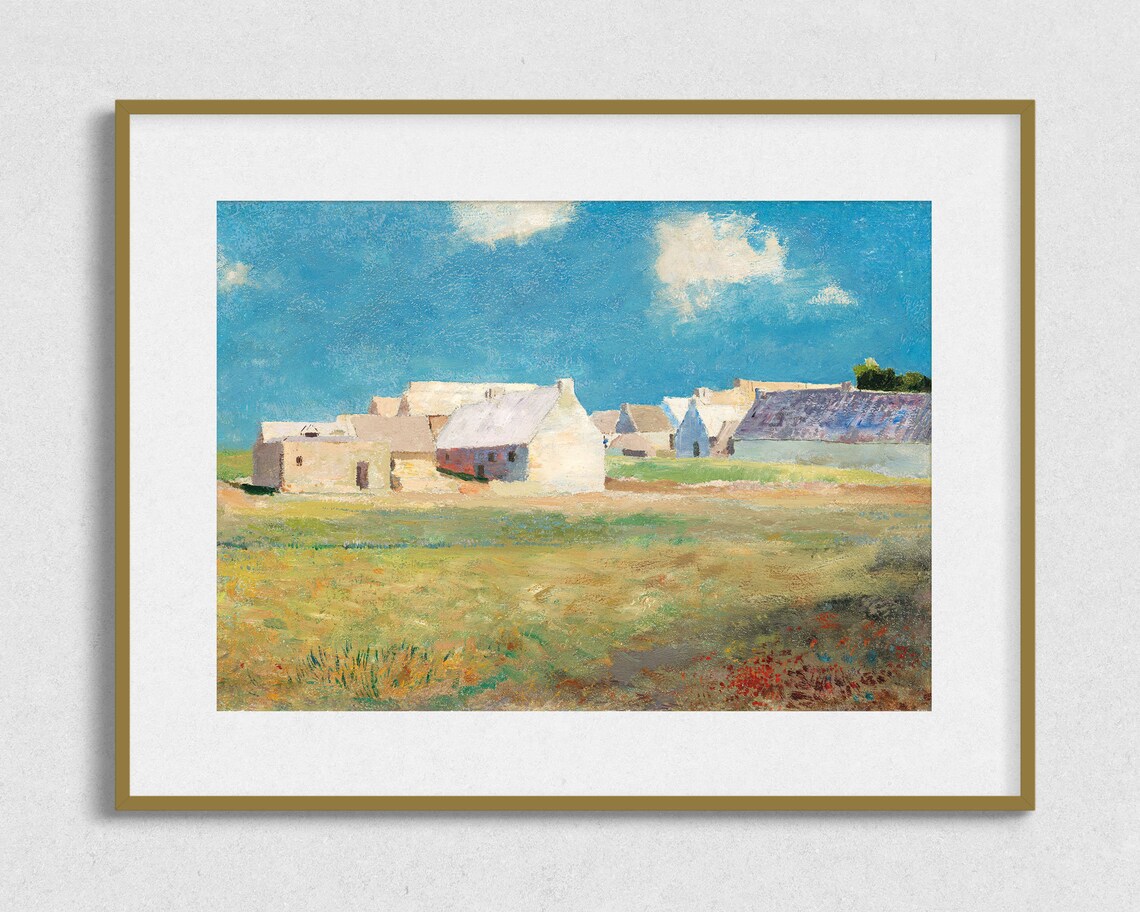 Barn Landscape Vintage Art Print, Farmhouse Rustic - Image 2