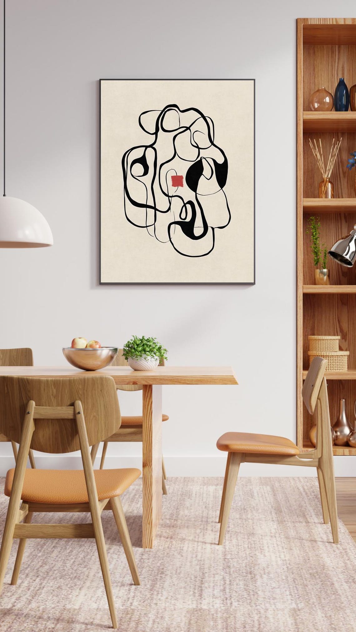 Wabi Sabi Abstract Japanese Ink, Japandi Art Print - Image 2