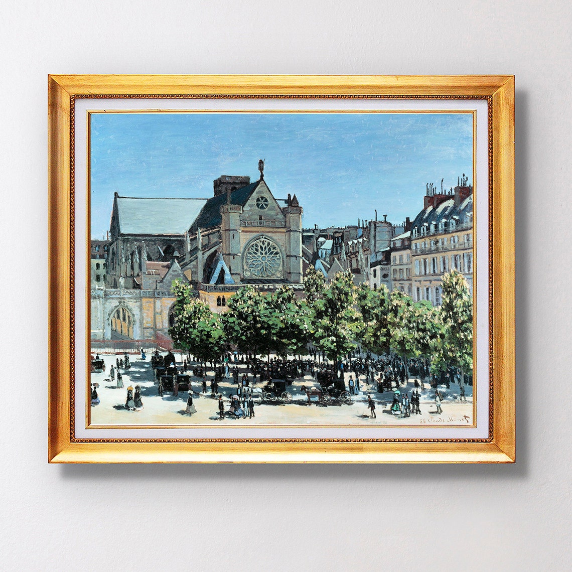 Claude Monet St Germain Lauxerrois Church Paris 1867 Square Poster - Image 2