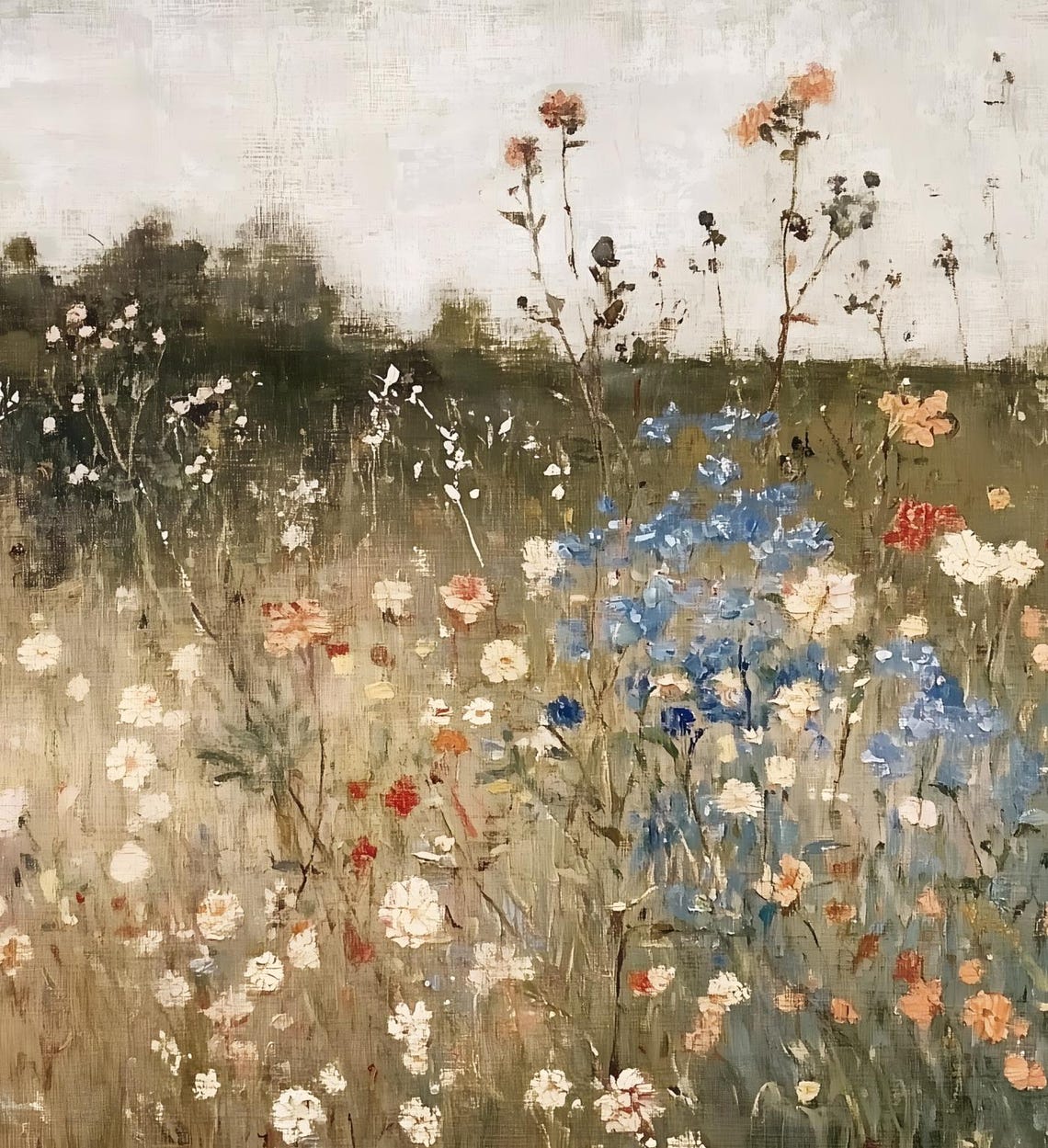 Frame Tv Art Vintage Wildflower Painting Spring Art For Frame Tv Country Farmhouse Tv Art Tv Art - Image 6