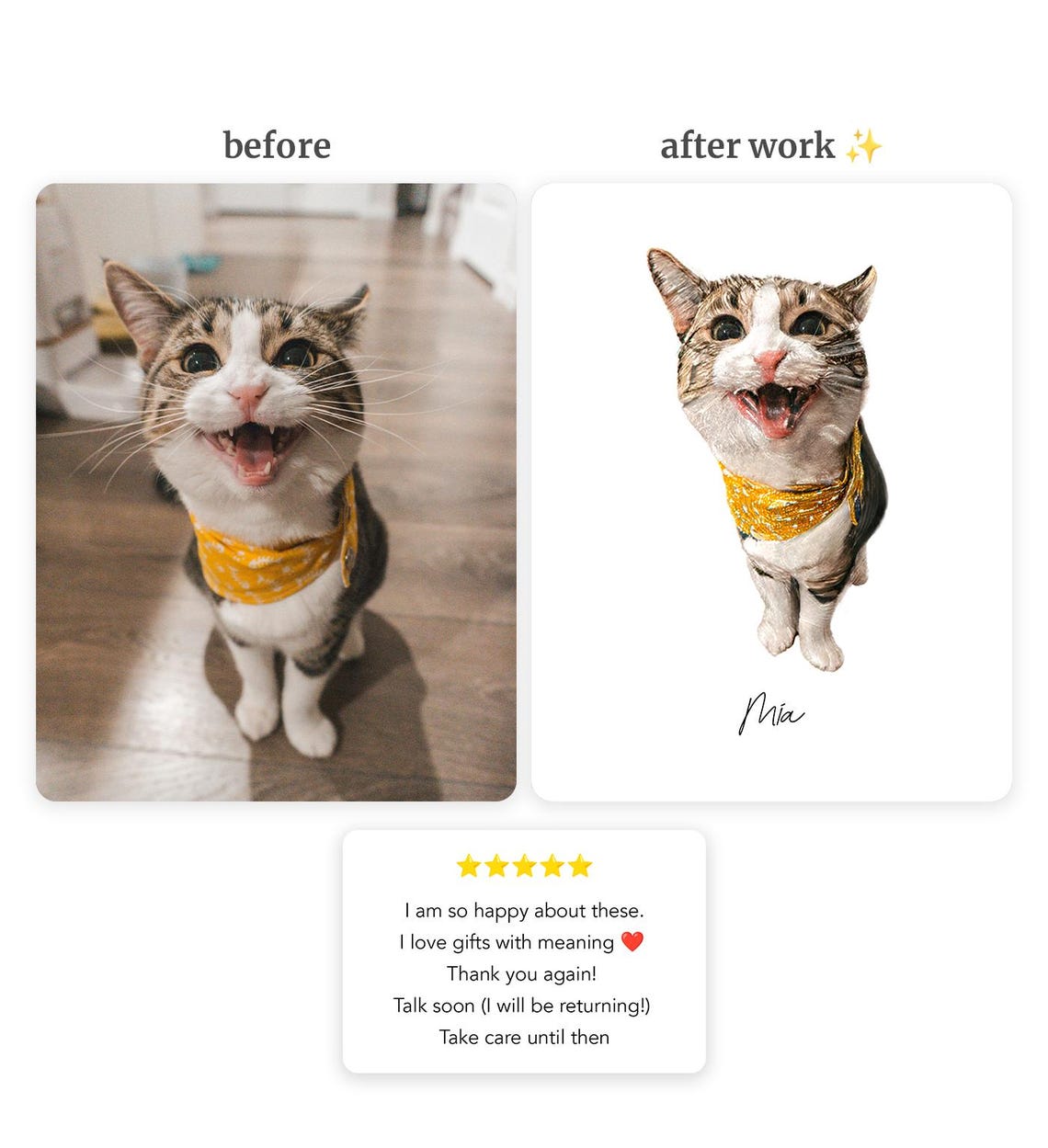 Custom Pet Portrait Personalized Sphynx Cat Name Wall Art Print Poster - Image 2