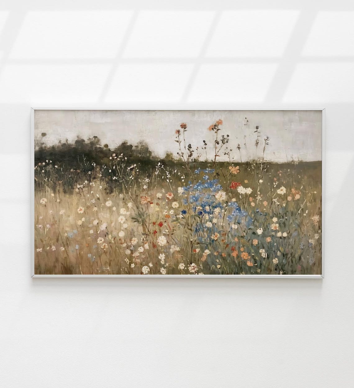 Frame Tv Art Vintage Wildflower Painting Spring Art For Frame Tv Country Farmhouse Tv Art Tv Art