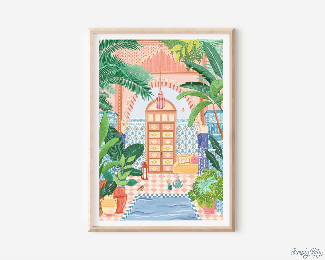 Marrakesh Morocco Maximalist Travel Poster - Image 2