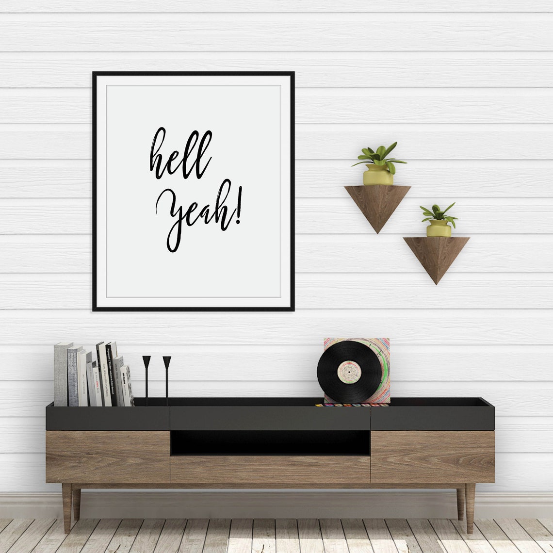 Hell Yeah Script Typography Fun Positive Energy Minimalist Poster - Image 4