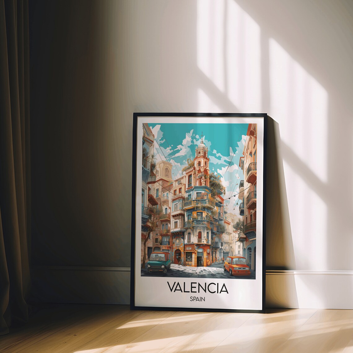 Valencia Travel Poster, Spain Custom Personalised - Image 2