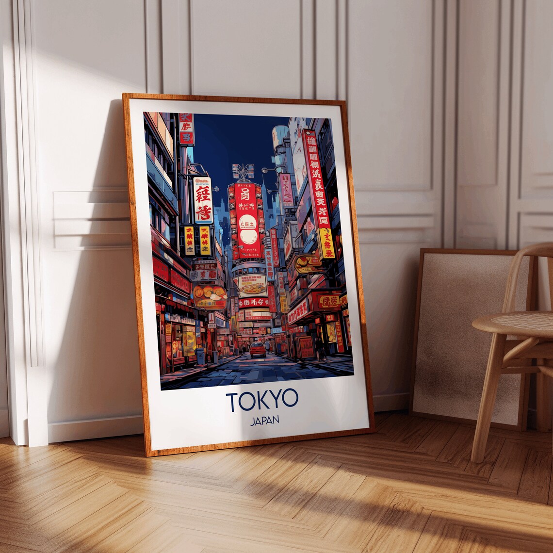 Tokyo Japan Neon Night Street Signs Cityscape Art Travel Poster - Image 4