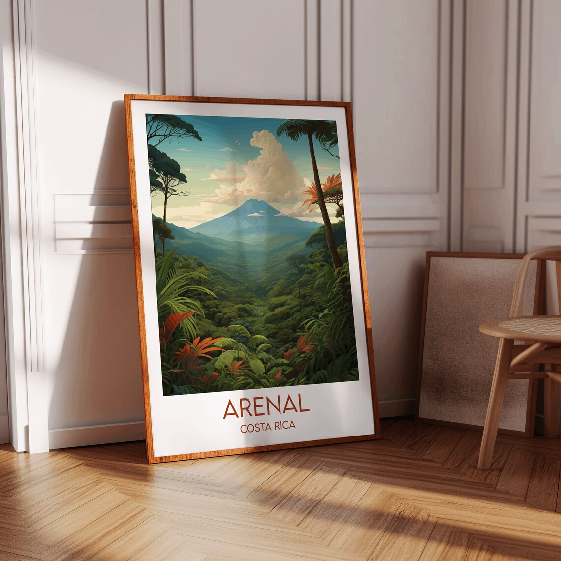 Arenal Costa Rica Volcano Above Rainforest Vintage Travel Poster - Image 3