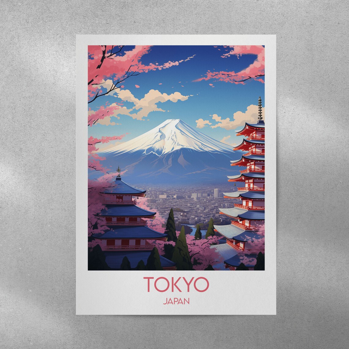 Tokyo Travel Print, Japan Poster for Wedding Gift - Image 3