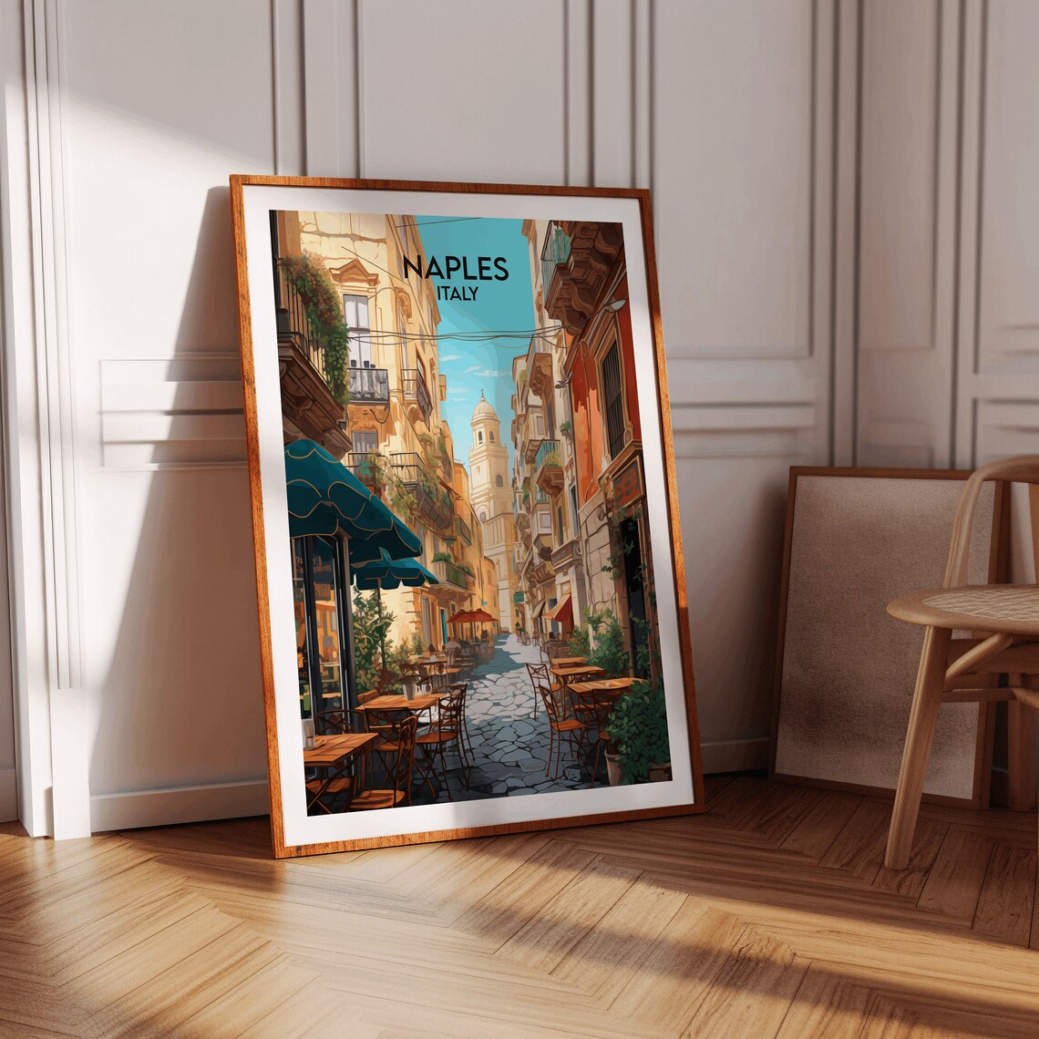 Naples Travel Poster, Italy Custom Personalised Gift - Image 2