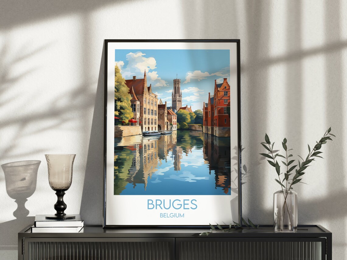 Bruges Travel Poster, Belgium Custom Personalized - Image 5