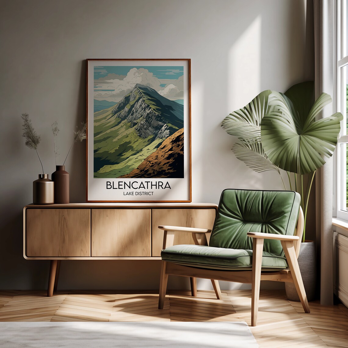 Blencathra Travel Poster, Lake District Cumbria - Image 2