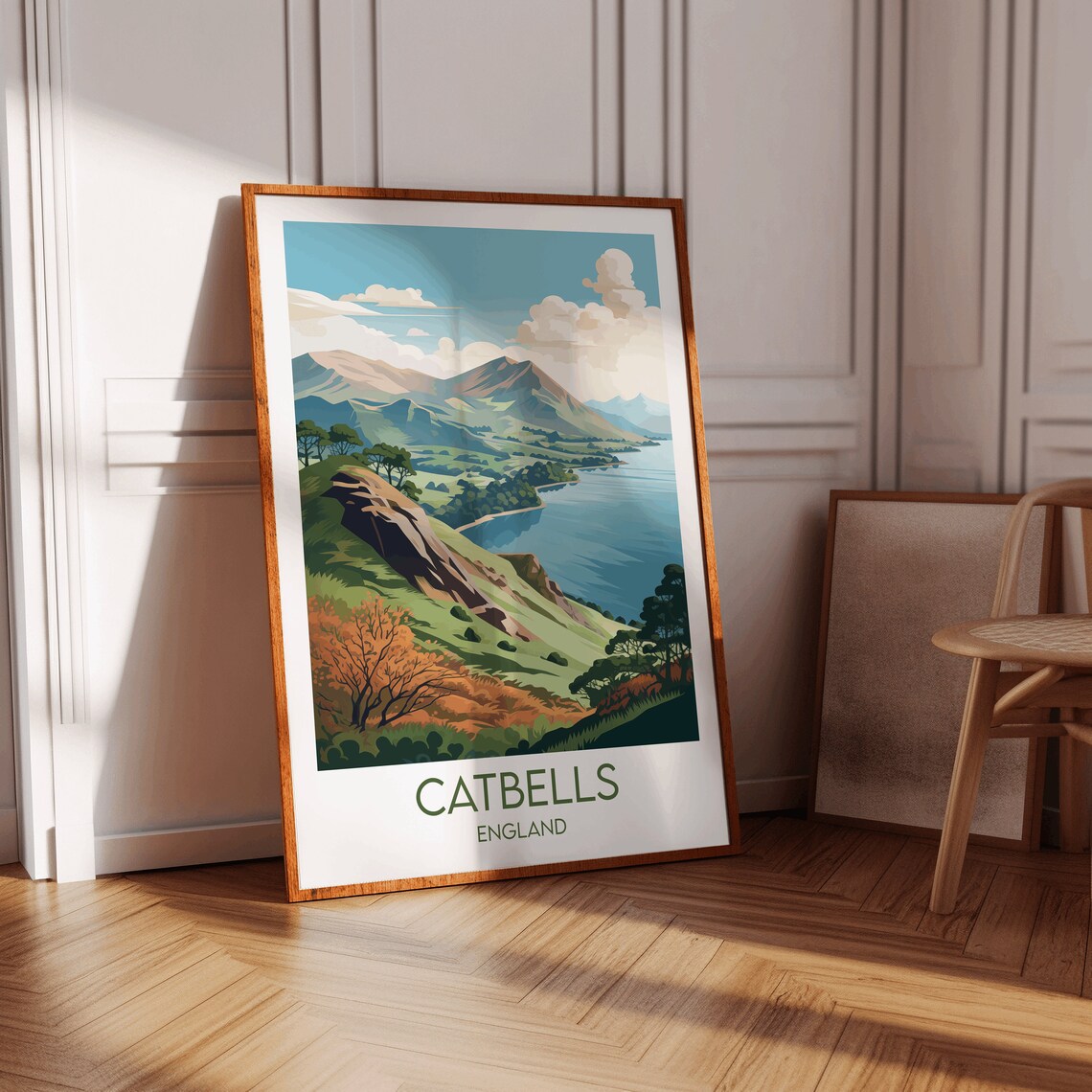 Catbells Travel Poster, Lake District Personalised - Image 4