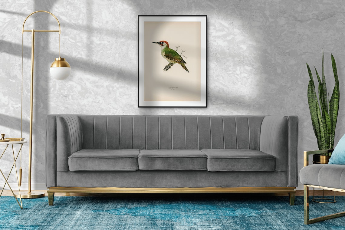 Green Woodpecker Bird Art Print, Vintage Nature Decor - Image 2
