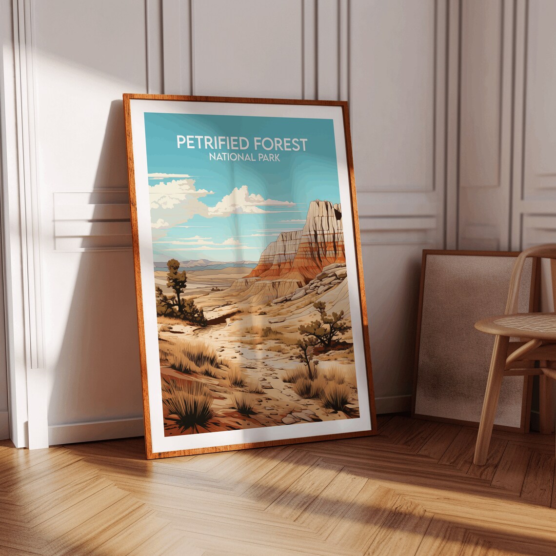 Petrified Forest National Park Arizona Desert Vista Vintage Travel Poster - Image 3