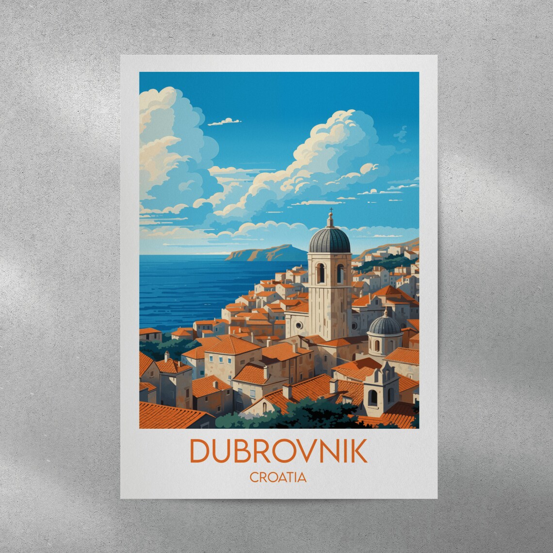 Dubrovnik Travel Poster, Croatia Custom Personalised - Image 4
