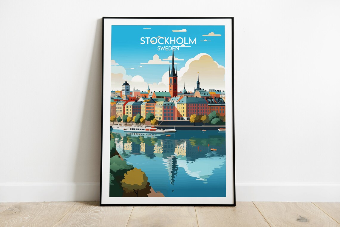 Stockholm Travel Print, Sweden Custom Personalised