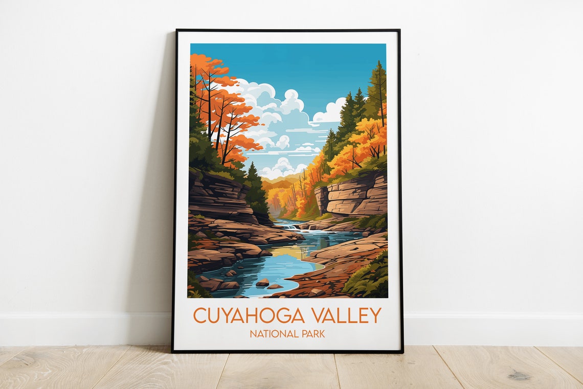 Cuyahoga Valley National Park Fall Foliage Canyon River Poster