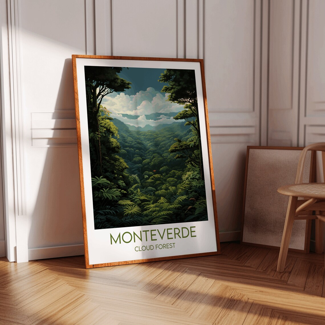 Monteverde Cloud Forest Vintage Travel Poster - Image 3