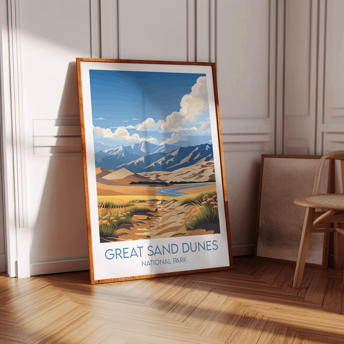 Great Sand Dunes National Park Flower Trail Wildflower Art Poster - Image 2
