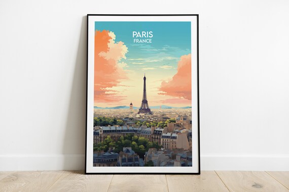 Paris Travel Poster, France Custom Personalised