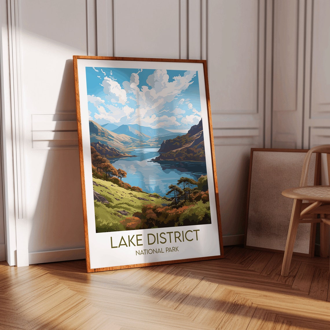 Lake District England National Park Fell Lake Hills Travel Poster - Image 2